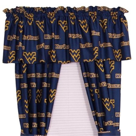 COLLEGE COVERS College Covers WVACP63 West Virginia Printed Curtain Panels 42 in. X 63 in. WVACP63